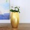 Gilded Smooth Oval Shape Glass Vase Ideal Use for Weddings Receptions or Home Decor